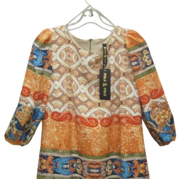 Pole and Pole Women Dress Size 3 Zipper Cap Sleeve Polyester Lined - Picture 5 of 12